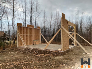 Garage construction ongoing project in Alaska