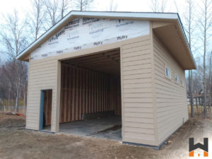 Garage construction for HeartReach Center in Alaska