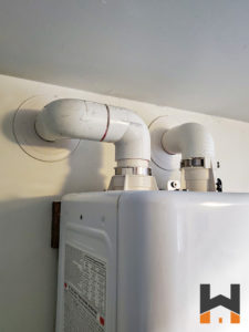 close-up photo of an Instant water heater installed by Working Hands LLC