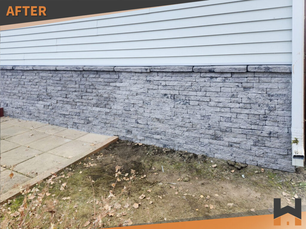 Evolve Stone is a revolutionary mortarless stone veneer that looks and feels like real stone but is lightweight and easy to install. Durable, weather-resistant, and stunning, it instantly elevated the home’s curb appeal.